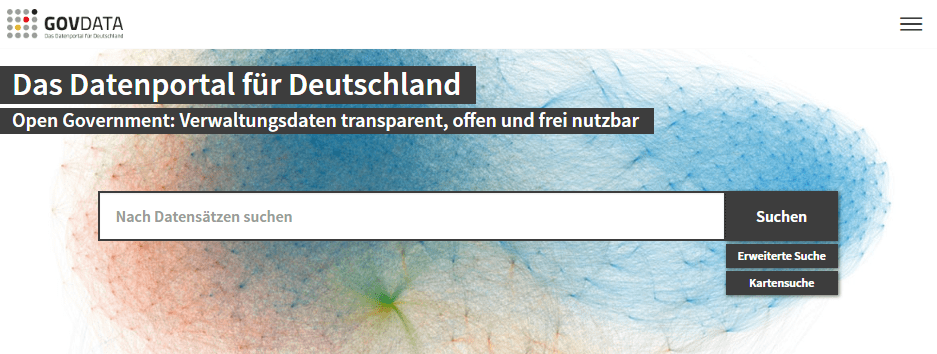 Screenshot von govdata.de
